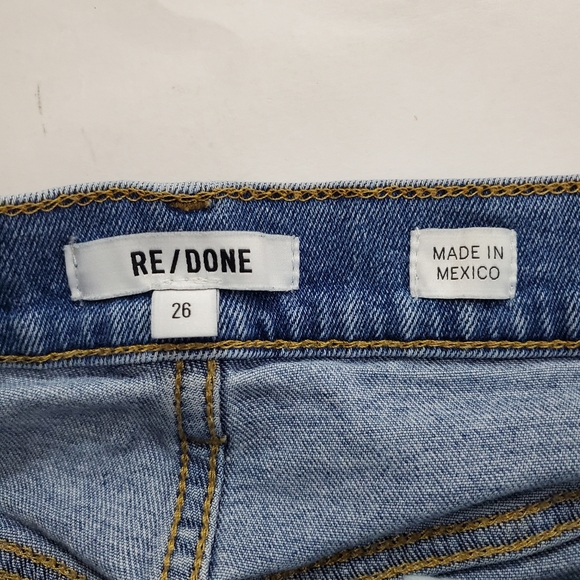 Re/Done Jeans 90's High Rise Ankle Crop Retro Boho Casual Denim Size 26 - Picture 8 of 12
